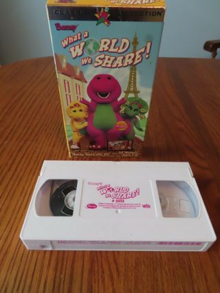 Vintage Barney What A World We Share (vhs 1998)