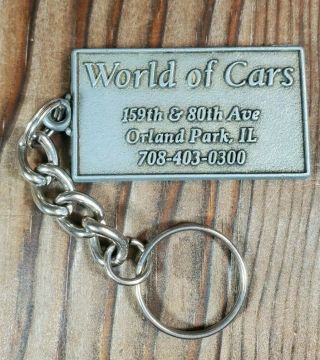 Vintage World Of Cars Keychain Orland Park Il Nives Rizza Porsche Acura Ford