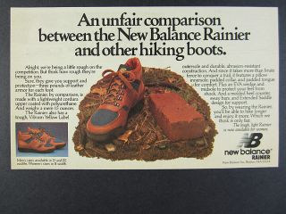 1983 Balance Rainier Hiking Boots Photo Vintage Print Ad