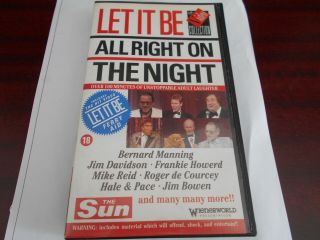 Let It Be Alright On The Night Vhs Video Vintage 1987 Collectable