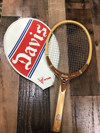 Vintage Tad Davis High Point Tennis Racket Brown Court Sports Athlete With Case