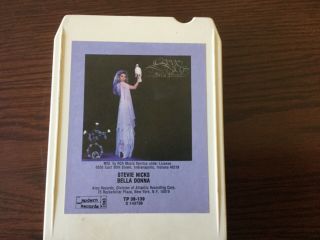 Vintage 1981 Stevie Nicks " Bella Donna " Rare 8 Track Tape Cartridge -