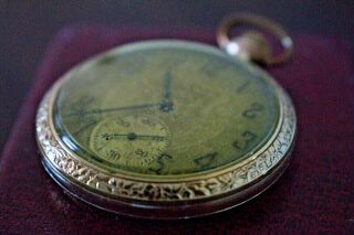 Antique Elgin 10s 7 Jewel Gold Filled Open Face Pocket Watch