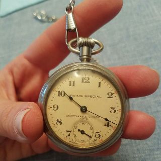Vintage The E Ingraham Company Pocket Watch Irving Special - Order