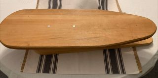 Vintage Wooden Sleeve Ironing Board Collapsable Table Top Metal Hinge 23” Long