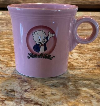 Fiesta Mug Porky Pig Looney Tunes Warner Brothers,  Discontinued