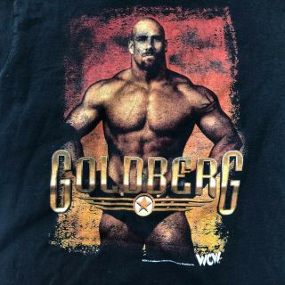 Vtg 90s Wcw Bill Goldberg Wrestling Single Stitch T Shirt X - Large Xl