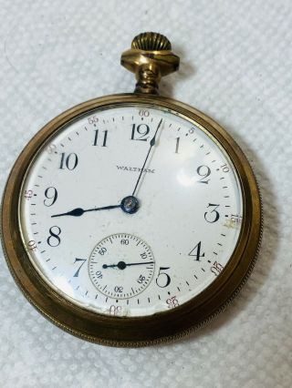 Antique 1900‘s Waltham 18 S Gold Filled Pocket Watch