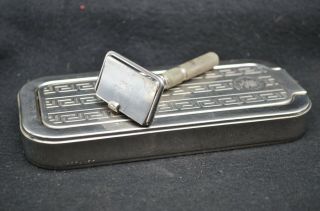 Vintage Silver Rolls Razor - Best Sheffield Steel - Case,  Razor,  Sharpener - England