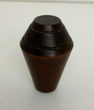 Vintage Wooden Lamp Finial Walnut Colored Wood Mid - Century Modern 2 " X 1 3/4 "