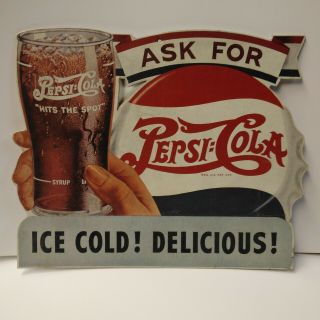 Vintage 1991 Pepsi Cola Cardboard Cutout Advertising Piece