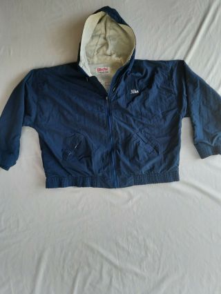 Vintage Birdie by Richard A Leslie Mens XL Blue Nylon Jacket PENN TRACK Made USA 2