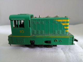 Ho Scale Green Switcher Diesel Locomotive Engine 10 By Marx - Vintage