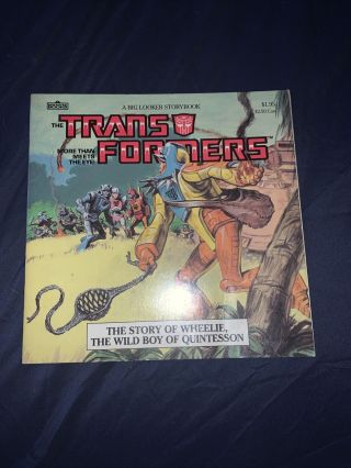 Vintage Transformers Marvel Books 1986 Hasbro Paperback Wheelie The Wild Boy