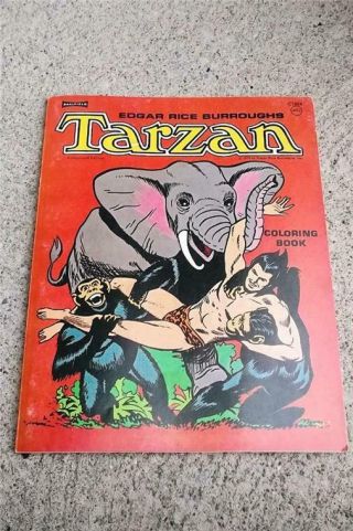 Vintage Saalfield Coloring Book Tarzan Edgar Rice Burroughs Exc Nr