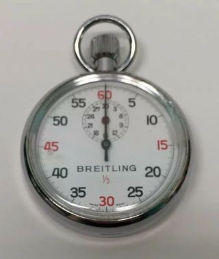Vintage 1970’s Breitling 1/5 Chrome Swiss Made Stopwatch - Well