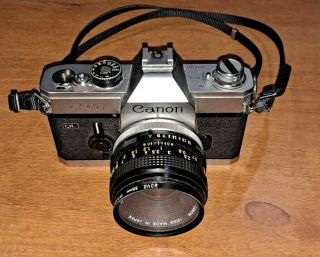 Vintage Canon Ftb Ql 35mm Film Camera Srl & Fd 50mm 1:1.  8 S.  C.  Canon Lens