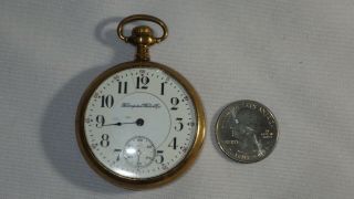 Antique 1915 Hampden Watch Co.  - Wm.  Mckinley 17j 16s Pocket Watch Gold Filled