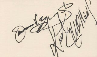 Jimmy Mcnichol And Kristy Mcnichol - Autographed 3x5 Card
