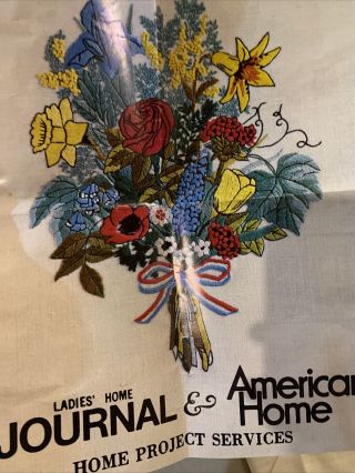 Vintage Paragon Needlecraft Embroidery Crewel Kit Flower Arrangement