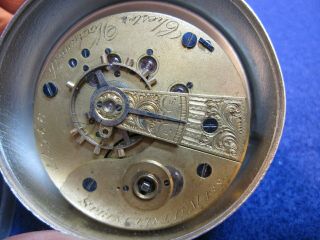 18s York Watch Co Key Wind Chester Woolworth Pocket Watch Movement