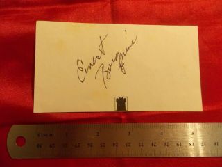 Signed Ernest Borgnine Cut - Signature (mchale 