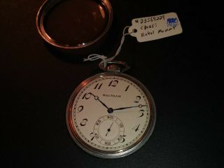 Waltham Pocket Watch Grade 220,  Model 1894,  12s,  15j,  1920 Nr