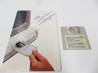 Vintage 1987 Ibm Ps/2 Model 30 Guide To Operations,  Starter Diskette & Misc.