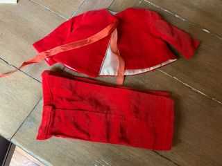 Vintage Terri Lee 16 In Doll Red Velvet Jacket And Pants Set