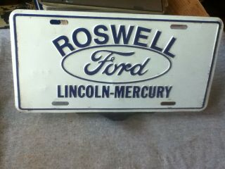 Dealer License Plate Vintage Roswell Ford Lincoln Mercury Georgia ? Metal Rustic