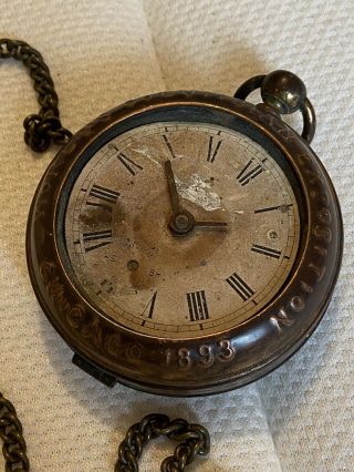 Antique World’s Columbian Exposition Chicago 1893 Mechanical Pocket Watch Repair