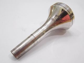 Vintage King M21 Trombone Mouthpiece Silver Plated Small Shank