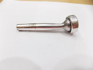 VINTAGE LEBLANC PARIS 7C TRUMPET MOUTHPIECE SILVER PLATED WITH WEDGE ANGLE 2