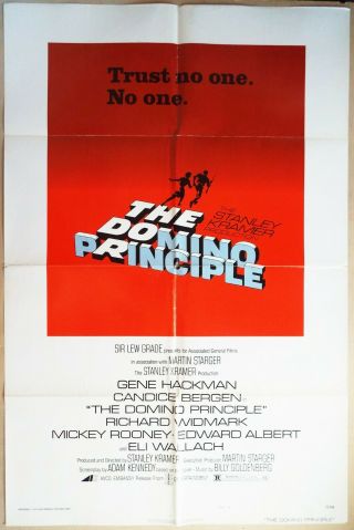 The Domino Principle 1977 Gene Hackman Candice Bergen Us Poster
