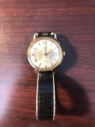 Timex Vintage Self - Wind Gold Finish With Date,  Speidel Bracelet Band 4147 - 3267