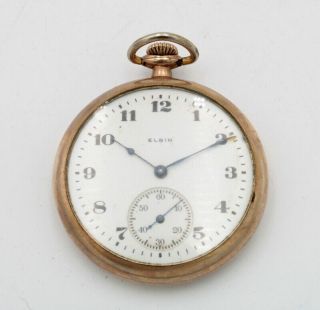 Antique Elgin 15 Jewel Model 3 Grade 315 Openfaced Plated Pocket Watch Nr Wb34 - 9