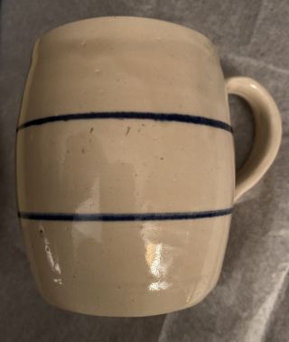Marshall Pottery Blue Stripe Mug Master Potter Kenneth Wingo Large Barrel.