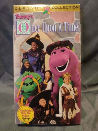 Barney Once Upon A Time Vhs 1996 Rare Oop Vintage Children 