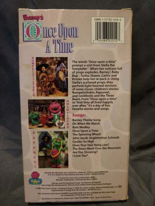 Barney Once Upon A Time VHS 1996 Rare OOP Vintage Children ' s Show 2