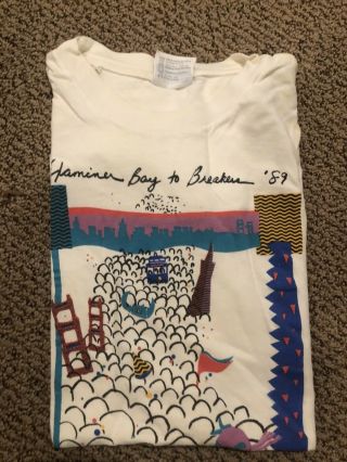 Bay To Breakers T Shirt Vintage 80’s 1989 San Francisco Examiner Made In Usa Xl