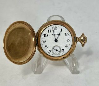 Antique Hampden Molly Stark Pocket Watch 3/0 Size Gold Filled Spares
