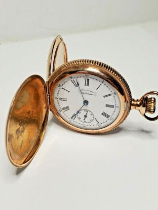 1894 Waltham Pocket Watch 6s 7j (grade J) 20 Years Hunting Gf Ornate Case