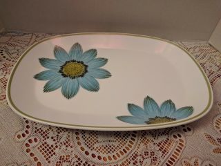 Vintage Noritake Progression China Up - Sa Daisy Serving Platter Blue Daisy 13.  5 "