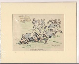 Vintage 1926 Punch Rugby Cartoon Ready For Framing