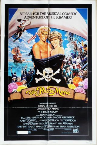 The Pirate Movie 1982 Kristy Mcnichol & Christopher Atkins Us Poster