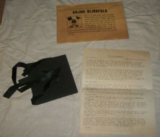 Scarce Vintage 60s Rajah Blindfold Envelope Johnson Smith? U.  F.  Grant