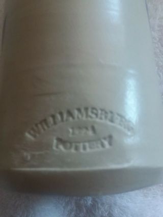 Williamsburg Pottery Blue Leaf Jug Candle Holder & Maron Pottery Pitcher 3