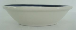 Vintage Homer Laughlin Soap Dish Blue and White Striped 3