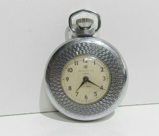 Vintage C50s Ingersoll Ltd London Triumph Half Hunter Pocket Watch Chrome,