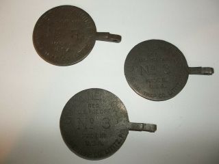 , Old Stock,  Vintage Newhouse Atco 3 " Stamped " Trap Pans